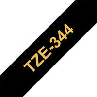 Brother Brother TZE-344 laminált nyomtatószalag (18mm) Gold on Black - 8m