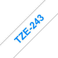 Brother Brother TZe-243 laminált P-touch szalag (18mm) Blue on White - 8m