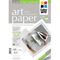 ColorWay ColorWay Fotópapír, pólóra vasalható (ART T-shirt transfer, white), 120 g/m2, A4, 5 lap