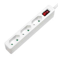 Logilink Logilink Socket outlet 3-way with switch slim 1,5m White