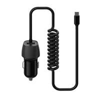 Platinet Platinet PLCRSM Car Charger Spiral 3,4A microUSB cable Black