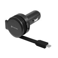 Platinet Platinet PLCRSM Car Charger Rolling Cable 2,4A microUSB Black