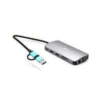 I-TEC I-TEC USB 3.0 USB-C/Thunderbolt 3x Display Metal Nano Dock with LAN + Power Delivery 100 W