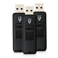 V7 V7 4GB Slide-In connector USB2.0 Black (3-pack)