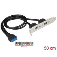 DELOCK DeLock Slot bracket 1 x 19 pin USB 3.0 pin header female internal > 2x USB 3.0 Type-A female external