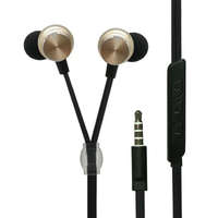 2GO 2GO Luxury Zipper-Style In-Ear Stereo Headset Black/Gold