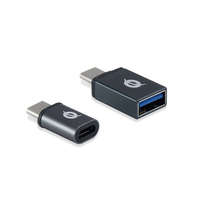 CONCEPTRONIC Conceptronic átalakító - DONN04G 2-Pack (USB-C to USB-A + USB-C to MicroUSB, fekete)