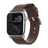Nomad Nomad Leather Strap Brown, silver - Apple Watch Ultra (49mm) 8/7 (45mm)/6/SE/5/4 (44mm)/3/2/1 (42mm)