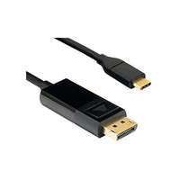 BlackBird BLACKBIRD Kábel USB Type-C male to Displayport male (DP ALT MODE) 4k 60Hz 2m, Fekete