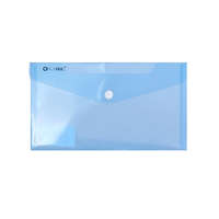 Bluering Irattartó tasak DL &#039;csekk&#039; patentos PP Bluering® transzparens kék