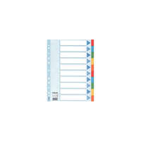 ESSELTE Regiszter A4, 10 részes karton írható előlappal Esselte Standard színes