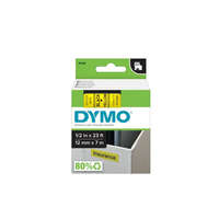 Dymo Feliratozógép szalag Dymo D1 S0720580/45018 12mmx7m, ORIGINAL, fekete/sárga