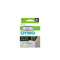 Dymo Feliratozógép szalag Dymo D1 S0720530/45013 12mmx7m, ORIGINAL, fekete/fehér