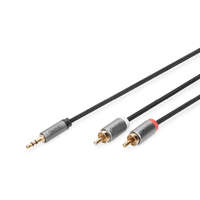 Digitus Digitus DB-510330-030-S Audio adapter cable, 3.5 mm stereo jack to RCA Black