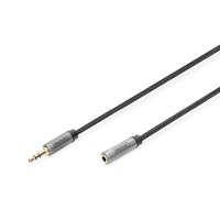 Digitus Digitus DB-510210-018-S Audio Extension Cable 3.5mm jack to 3.5mm socket 1,8m Black