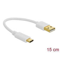DELOCK DeLock USB Charging Cable Type-A to USB Type-C 15cm Whte