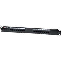 MANHATTAN Manhattan Patch panel - CAT6 UTP patch panel, 16 portos, 1U, Fekete