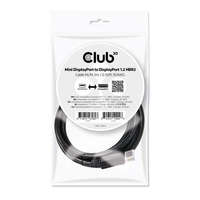 Club3D KAB Club3D MINI DISPLAY PORT 1.2 MALE TO DISPLAY PORT MALE kábel 2 METERS 4K 60HZ BI-DIRECTIONAL