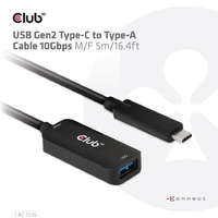 Club3D KAB Club3D USB Gen2 Type-C to Type-A Cable 10Gbps M/F 5m/16.4ft