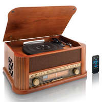 Lenco Lenco Classic Phono TCD-2500 - Houten Platenspeler met USB, FM radio en CD-speler