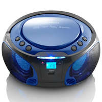 Lenco Lenco SCD-550BU Portable FM radio CD/MP3/USB/Bluetooth player with Led lighting Blue
