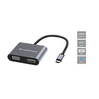 CONCEPTRONIC Conceptronic DONN16G 4in1 USB3.2 Gen 1 Docking Station Grey
