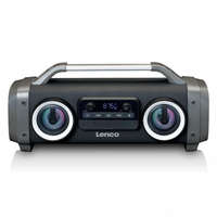 Lenco Lenco SPR-100 BK splash proof Bluetooth speaker FM radio USB and SD with Light effects Black