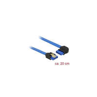 DELOCK DeLock SATA 6 Gb/s receptacle straight > SATA receptacle right angled 20 cm blue with gold clips Cable