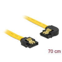 DELOCK Delock SATA 6 Gb/s kábel egyenes - balra 90 fok 70 cm sárga