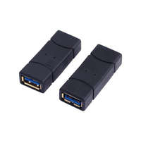 Logilink LogiLink USB 3.0 adapter, USB-A/F - USB-A/F, fekete