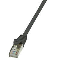 Logilink LogiLink Patch kábel Econline, Cat.6, F/UTP, fekete, 0,25 m