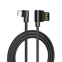 HOCO HOCO Long roam töltő adatkábel micro USB U37 90 fokos 1,2 méter fekete
