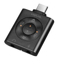 Logilink Logilink USB 3.2 audioadapter EQ-val, USB-C/M - 2x3,5 mm/F, 7.1 csatornás