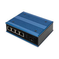 Digitus Digitus DN-651130 4-Port 10/100Base-TX to 100Base-FX Industrial Ethernet Switch Blue