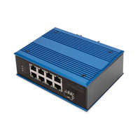Digitus Digitus DN-651132 8-Port 10/100Base-TX to 100Base-FX Industrial Ethernet Switch Blue