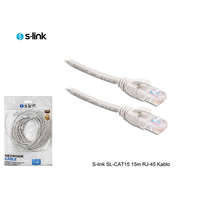 S-LINK S-link Kábel - SL-CAT15 (UTP patch kábel, CAT5e, szürke, 15m)