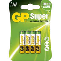 GP BATTERIES GP Super alkáli AAA (LR03) mikro ceruza elem 4db/bliszter