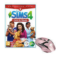 Electronic Arts The SIMS 4 Cats & Dogs PC játékszoftver + Trust GXT 101P Gav USB gamer pink egér csomag