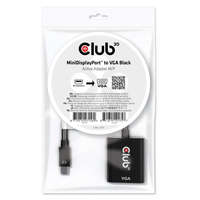 Club3D CLUB3D Mini Displayport - D-Sub fekete aktív adapter