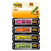 POST-IT Post-it 684-ARR4 11,9x43,2mm öntapadós 4x24db neon jelölőnyíl