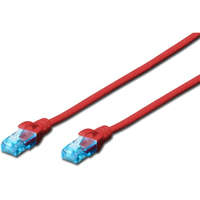 Digitus DIGITUS CAT5e U/UTP PVC 0,5m piros patch kábel