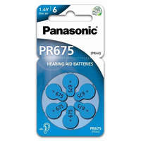 PANASONIC Panasonic PR-675(44)/6LB PR675 cink-levegő hallókészülék elem 6 db/csomag