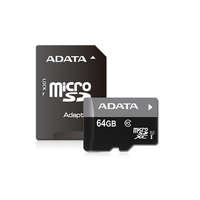 ADATA ADATA 64GB SD micro Premier (SDXC Class 10 UHS-I) (AUSDX64GUICL10-RA1) memória kártya adapterrel