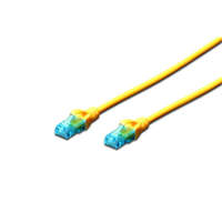 Digitus DIGITUS CAT5e U/UTP PVC 2m sárga patch kábel