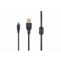 Gembird Gembird CCF-USB2-AM5P-6 USB 2.0 A- MINI 5PM cable with ferrite core 1,8m Black