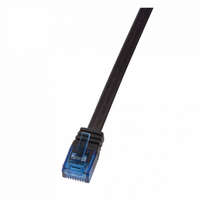 Logilink KAB LogiLink CF2023U Cat6 U/UTP lapos patch kábel - Fekete - 0,5m
