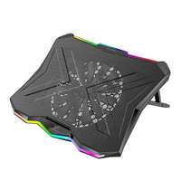VERTUX Vertux Notebook hűtőpad - GLARE (Max.: 17", 22dB, 18cm venti, 8000rpm, 2xUSB 3.0, RGB LED, fekete)