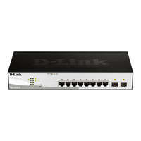 D-Link D-LINK Switch 8x1000Mbps + 2xGigabit SFP Menedzselhető Rackes, DGS-1210-10/E