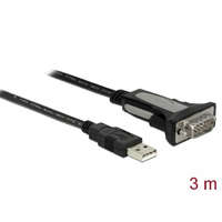 DELOCK DELOCK Átalakító USB 2.0 Type-A > 1x Soros DB9 RS-232 DB9 3m