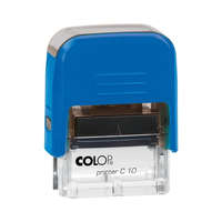 COLOP Bélyegző C10 Printer Colop átlátszó kék ház/fekete párna